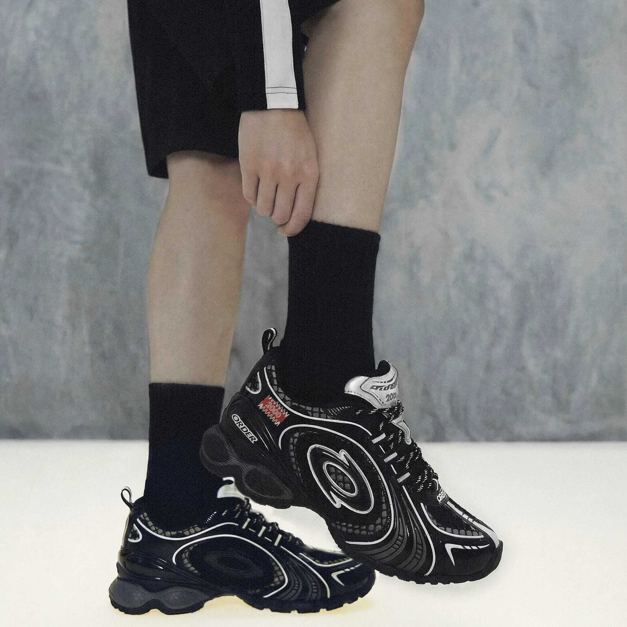 Turbo 2000 Running Shoes- Black - Image 3